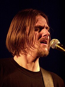 Mariusz Duda (of Lunatic Soul) during a Riverside concert in Zielona Góra