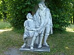 Diese Statue steht unter der zuvor genannten Linde und zeigt Gustav II. Adolf zusammen mit Axel Oxenstierna.