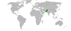 Map indicating locations of Pakistan and Cambodia