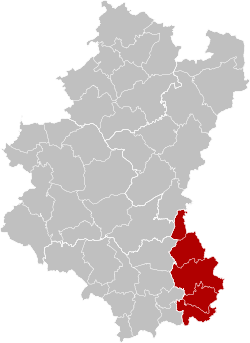 Location of the arrondissement in Luxembourg