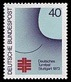 Briefmarke der Deutschen Bundespost zum Deutschen Turnfest in Stuttgart, 1973