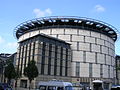 Edinburgh International Conference Centre (although in real life it doesn't lean quite like that!)