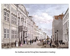 III 34 Stadthaus und Post auf dem Neuenwalle (um 1832)