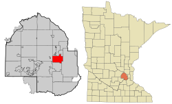 Location of Golden Valley within Hennepin County, Minnesota