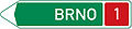 Route indicator with direction via expressway (single destination) (old)