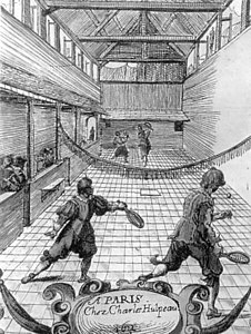 A match of jeu de paume