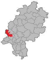 Lage des Amtsgerichtsbezirks Limburg in Hessen