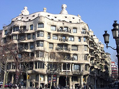 Casa Milà by Antoni Gaudí (1906–1908)