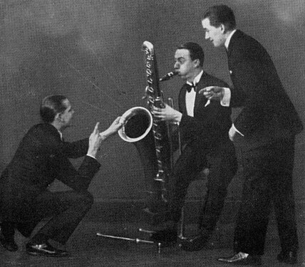 Basssaxophon 1927 im Einsatz einer dänischen Jazzformation