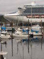 The Sapphire Princess docking in Ketchikan.