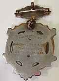 WES President's Medal back showing dedication as given by Dorothy Pile