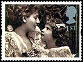 Britische Briefmarke: Alice Keppel mit Violet, um 1899