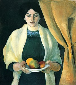 Porträt mit Äpfeln (August Macke)