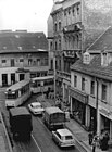 Grünstraße(1976): Ecke Kietzer Straße mit Straßenbahnverkehr