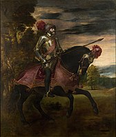 Charles V by Titian, 1548, a seminal equestrian portrait.