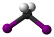 Ball and stick model of diiodomethane