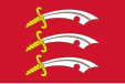 Flag of Essex, England, United Kingdom (barwise in pale)