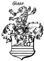 Wappen der Giese als Patrizier in Siebmachers Wappenbuch