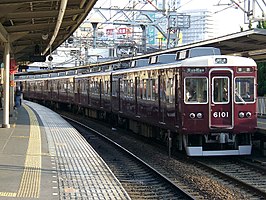 Hankyu Takarazuka-lijn op de kaart