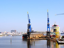 De haven van Delfzijl