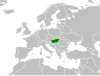 Location map for Hungary and Palestine.