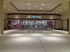 Lower level mall entrance of JCPenney