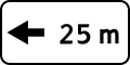 Zeichen 803: 25 Meter nach links