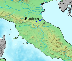 Rubicon nehrinin rotası