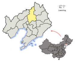Location of Shenyang within Liaoning