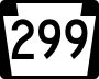 Pennsylvania Route 299 marker