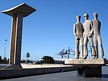 The Monument to the dead of World War II in Rio de Janeiro. The below grade mausoleum holds the remains of 467 servicemen of the Brazilian Expeditionary Force who died in action in Italy during World War II