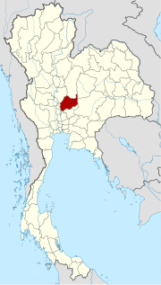 Karte von Thailand mit der Provinz Lop Buri hervorgehoben