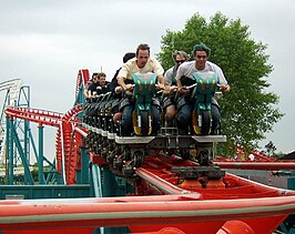 Velocity in Flamingo Land, een voorbeeld van een motorfietsachtbaan