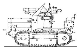 WD Schlepper met het 7,7 cm kanon