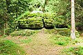 Felsengruppe auf dem Gipfelplateau des Aschberges (tschechische Seite)