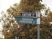 Barbara Hanrahan Lane sign