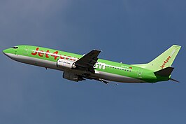 Een Boeing 737-400 van Jet4you