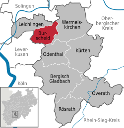 Elhelyezkedése Rheinisch-Bergischer Kreis térképén