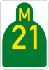 Metropolitan route M21 shield