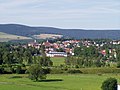 Eisfeld, Sicht vom südlichen Widerlager der Werratalbrücke