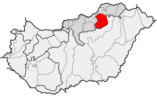 Lage des Bükks im Norden Ungarns zwischen Eger und Miskolc