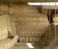 Moche duvar resim ve roliyefleri, "Huaca de la Luna" arkeolojik kazi alanında, Peru, M.S. 100–700