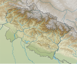 Map showing the location of पिण्डारी हिमानी