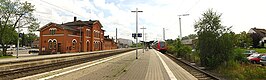 Blik over de perrons van station Neustadt am Rübenberge