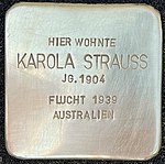 Stolperstein für Karola Strauss (Südwall 55)