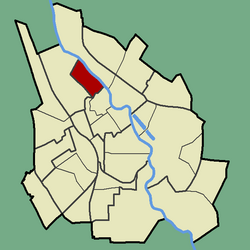 Location of Supilinn in Tartu.