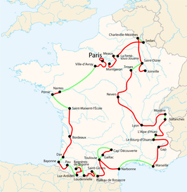 Routekaart van de Ronde van Frankrijk 2003