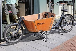 Babboe City 2-wielbakfiets van het type Long John