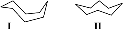 Skeletal formulas of both conformations