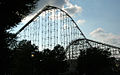 Image 13Dorney Park & Wildwater Kingdom's Steel Force and Thunderhawk roller coasters in Allentown; Steel Force is the eighth-longest steel roller coaster in the world with a first drop of 205 feet (62 m) and a top speed of 75 miles per hour (121 km/h). (from Pennsylvania)